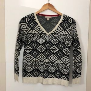 BANANA REPUBLIC geometric cotton sweater